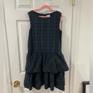 CrewCuts Girls Poplin Black Watch Plaid Dress